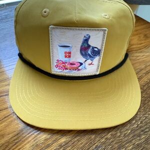 Yellow Snapback with Dunkin Donuts Patch
